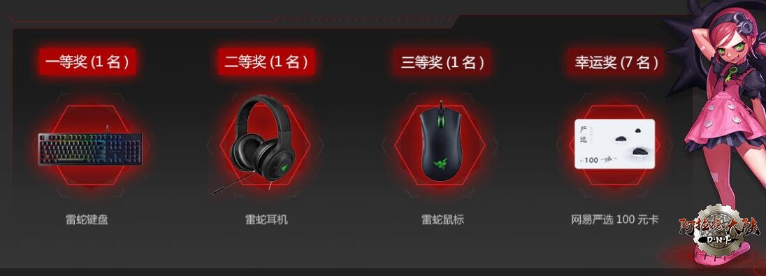 装备评分达到2万5以上可参与抽奖