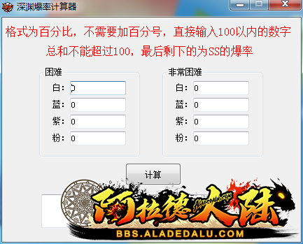 深渊爆率计算器