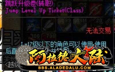 lv17级以下角色可用，使用后升至lv20级并转职
